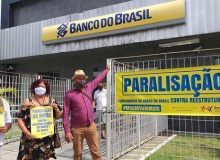 Bancários destacam adesão dos Funcionários do Banco do Brasil durante paralisação