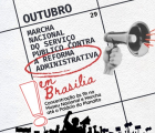 Servidores marcham contra a Reforma Administrativa