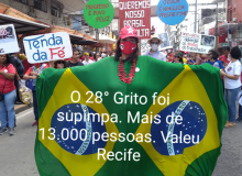 Recife: milhares de pessoas participam  do 28º Grito Nacional dos Excluídos (as)