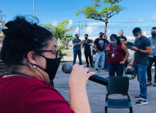 Sindserpe realiza ato em defesa dos fiscais do Grande Recife Consórcio de Transporte