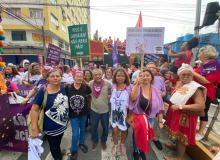 Manifestação e protesto no Dia Internacional de Luta das Mulheres.