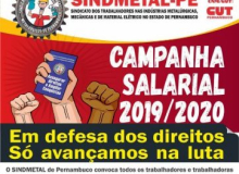 SindMetal-PE  realiza nessa sexta-feira (02/08) Assembleia da Campanha Salarial