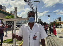 Protesto e ato simbólico no Dia Mundial da Saúde. Vacina pelo SUS Já!