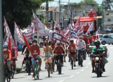 Bicicleata intensifica luta pelo #ForaBolsonaro e volta do auxílio emergencial