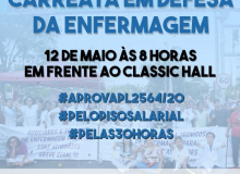 Profissionais de enfermagem lutam por piso salarial e carga horária de 30 horas