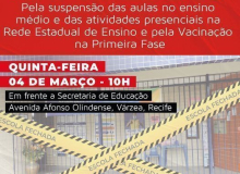 Sintepe: ato Simbólico nesta quinta, 4 de março